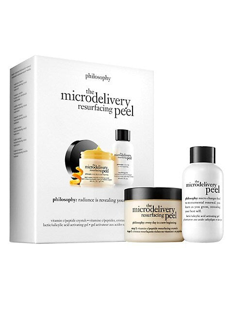 Damage - Set - Philosophy the microdelivery in-home vitamin c peptide peel - 4-oz vitamin C/peptide resurfacing crystals + 4-oz lactic/salicylic acid activation gel