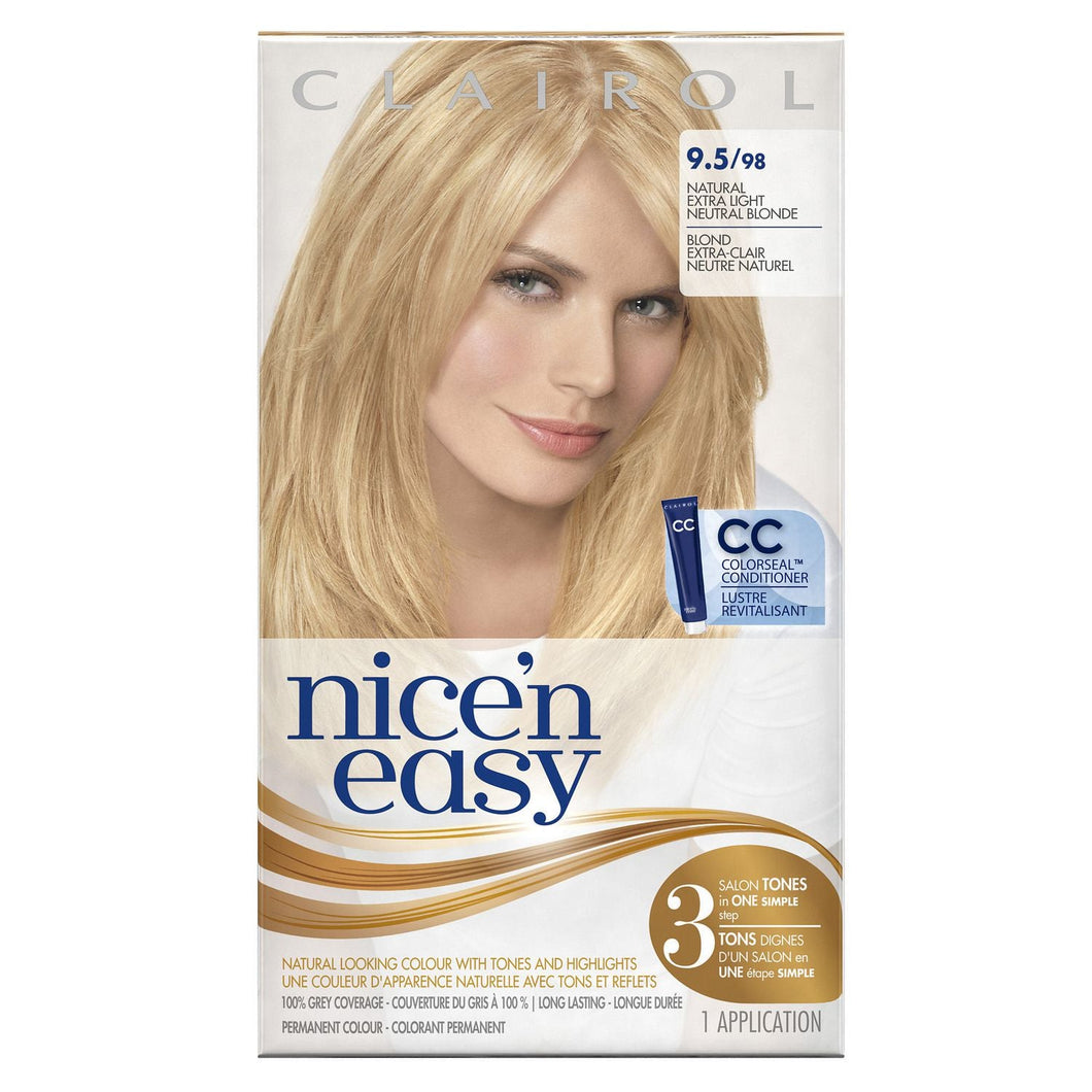 Clairol Nice'N Easy 9.5/98 Natural Extra Light Blonde