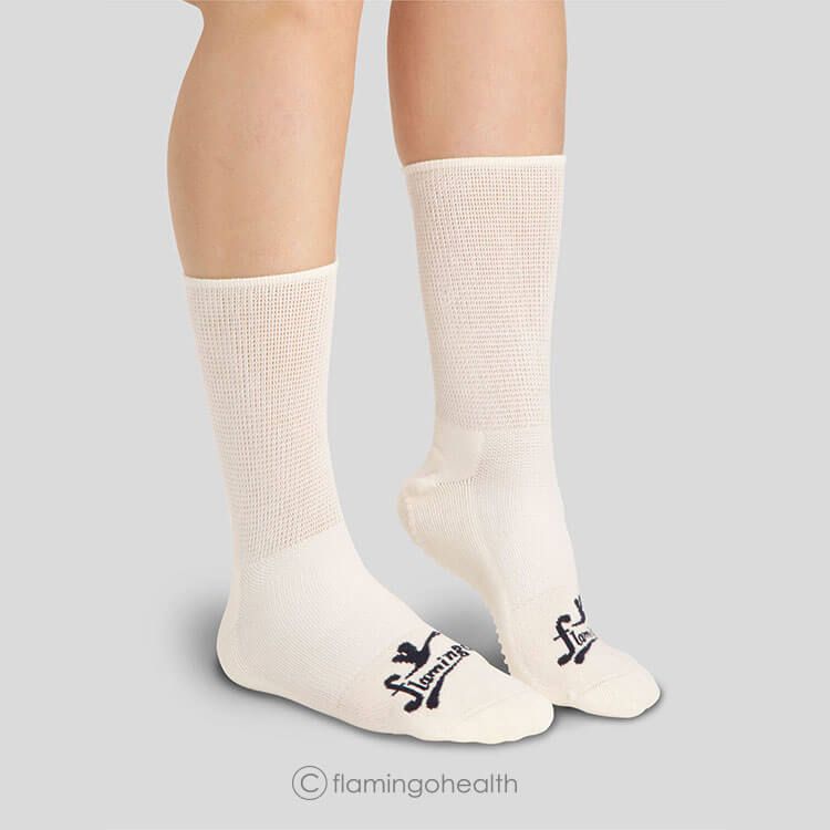 Flamingo Diabetic Socks with Anti-Skid Old Age Socks for Home Workout