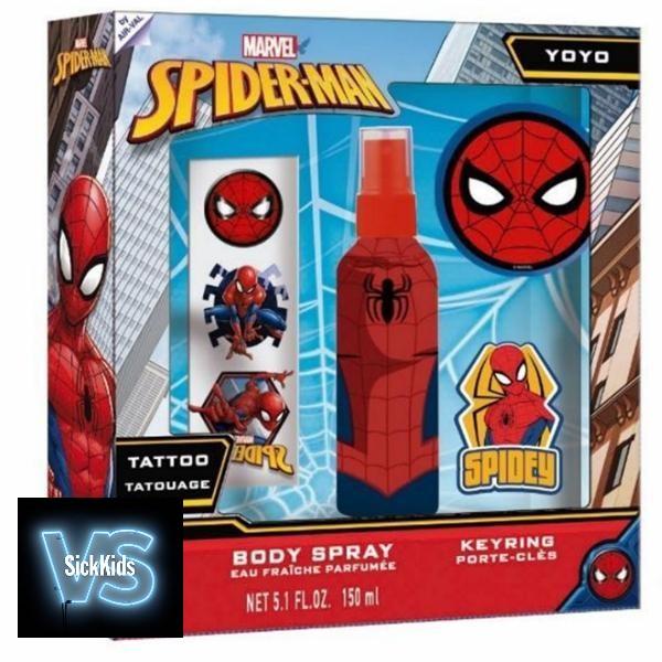 Damage - Kids Spiderman Set Bs 150ml + Tattoo + Yoyo + Keyring