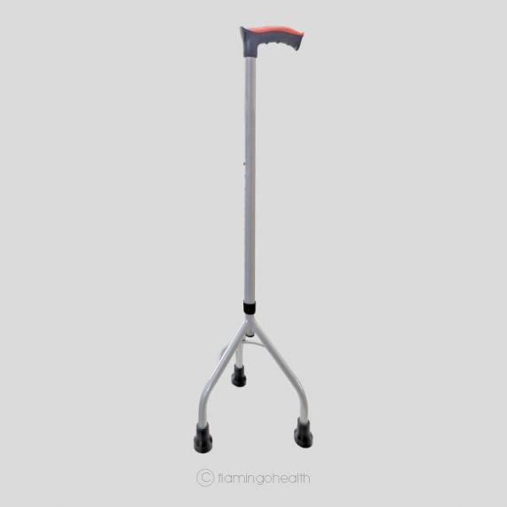 Flamingo Metal Base Tripod Walking Stick Adjustable Height Cane